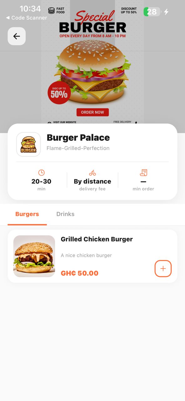 Restaurant menu