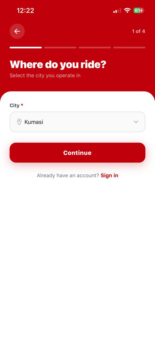 Choose city