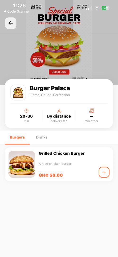 Restaurant menu